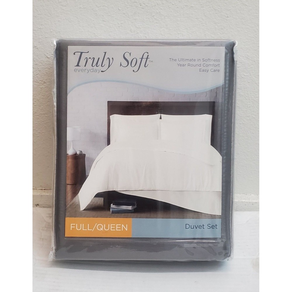 Gray Truly Soft Everyday 3-Pc Luxury Duvet Mini Set Full/queen Free Shipping